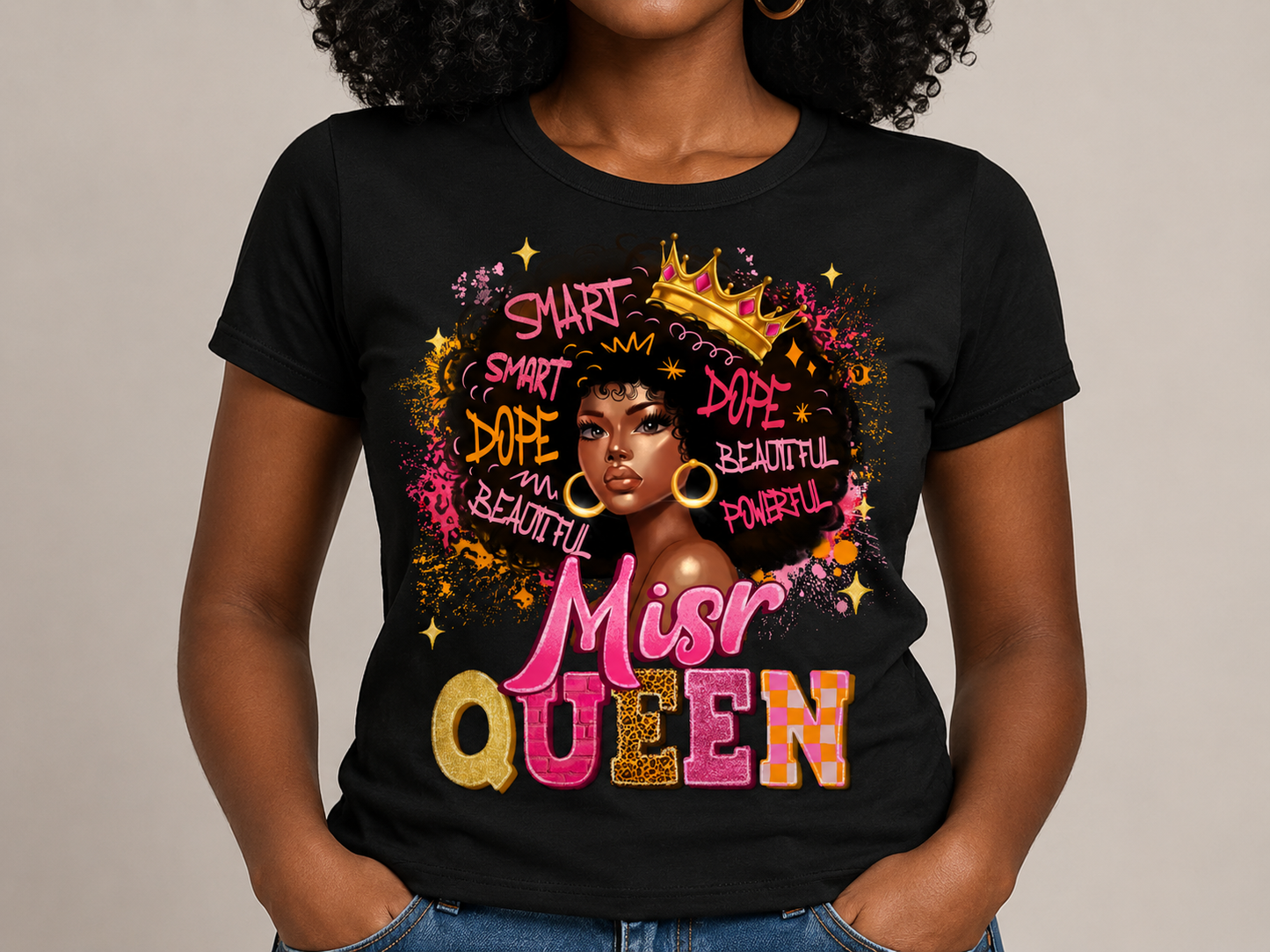 MISR QUEEN (Afro girl) DTF Transfer
